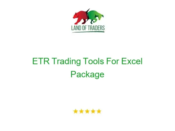 ETR Trading Tools For Excel Package