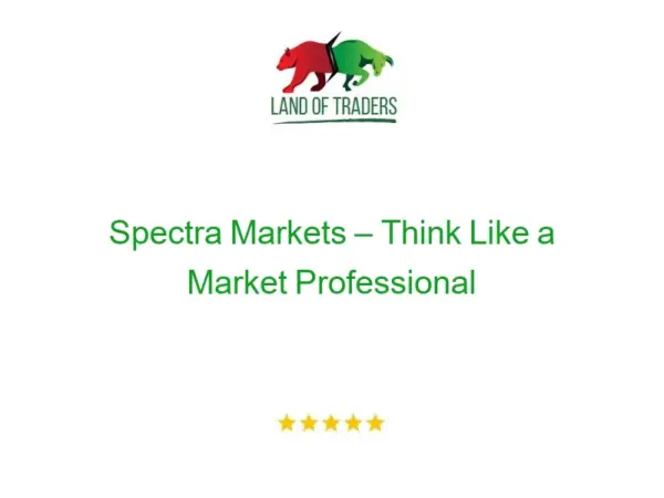 Spectra Markets – Think Like a Market Professional